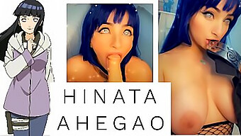 Il Piacere Orale Di Hinata Ahegao - Ragazza Cosplay Dalle Grandi Tette In Un Video Hot