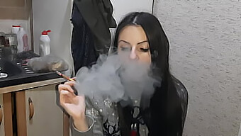 Girlfriend'S Smoking Fetish Leads To Intense Lesbian Orgasm