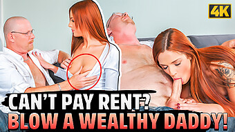 Daddy4k Presents A Hot European Video Of A Redhead Taking Money From A Rich But