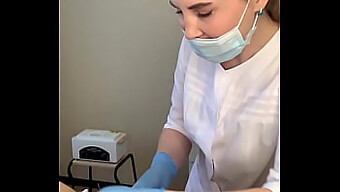 A Bald Man Cums On A Russian Master'S Hand During A Hair Cutting Session