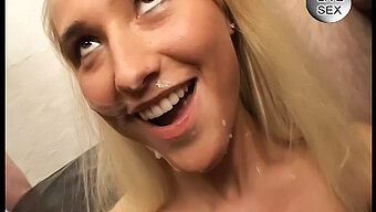 Deutsche Blondine Leo Lady Genießt Geilen Blowjob Und Schluckt Sperma