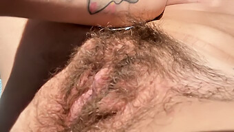 Hd Video Of A Skinny Milf Getting Sunbathed And Enjoying Her Hairy Pussy