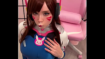 Tiktok Lány Cosplayben D.Va Szopja És Baszik Egy Nagy Faszt