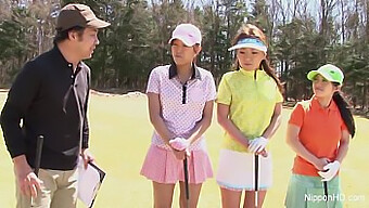 Japanese Teen Gets Her Golf Club In Her Pussy