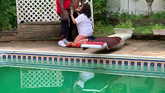 Filming A Slut Wife Sucking A Big Black Cock At The Pool