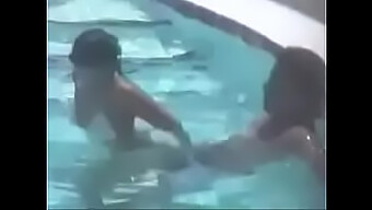 Couple'S Anal Play In The Pool