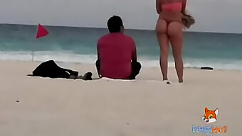 Beach Babe Shows Off Her Curves In A Thong And Gets Naughty With Strangers (Full Video On Premium Site)