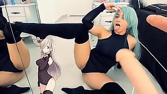 Hot Elizabeth Lions Gives A Double Blowjob In Cosplay And Ahegao Cosplay