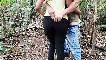 Amateur Brazilian Slut Gives A Blowjob And Gets Anus Fucked In The Woods