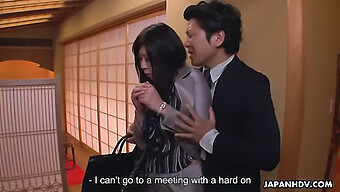 Japanese Secretary Enjoys Being Used By Her Boss At The Restaurant