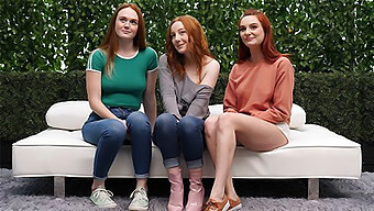 Guy Gets To Enjoy The Company Of Three Redheads In This Video