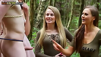 Cfnm Dominas And Cfnm Femdoms Teach And Fuck A Sugar Daddy In The Forest In A Group Domination